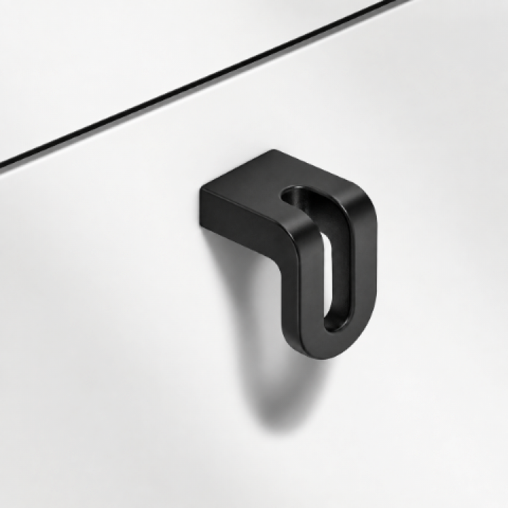 Hafele Deco H2165 Düğme Kulp Mat Siyah