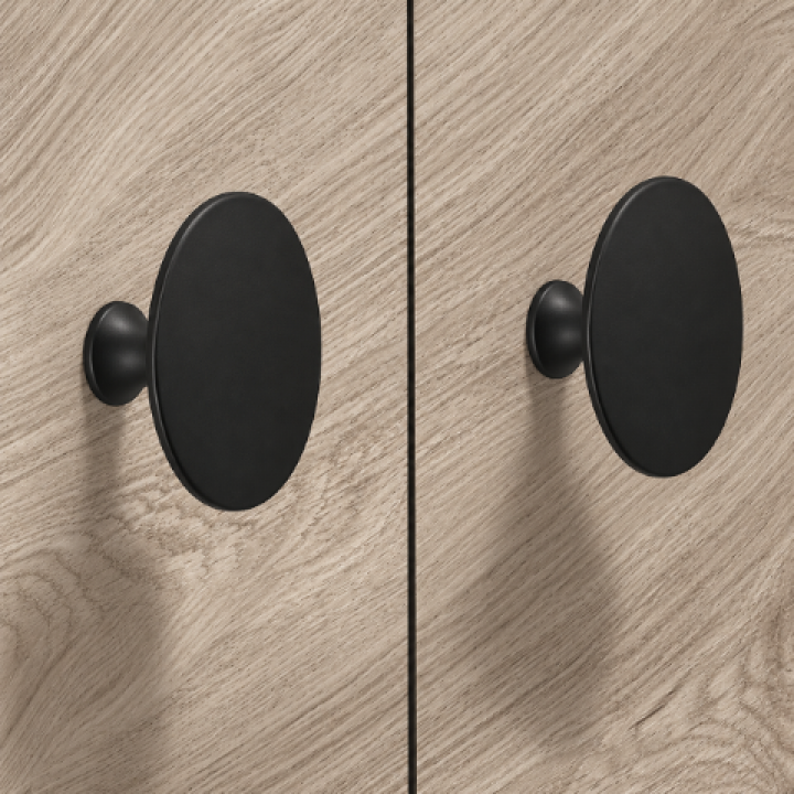 Hafele Deco H1960 Düğme Kulp Mat Siyah