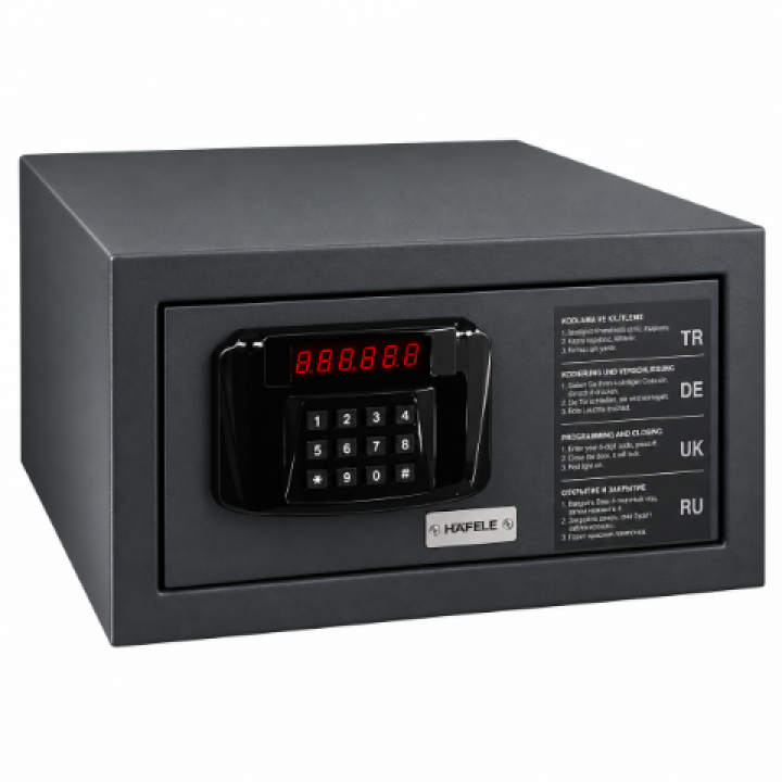 Hafele NEPTUN Elektronik Güvenlik Kasası 220 × 400 × 420 mm Antrasit
