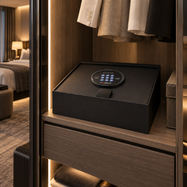 Hafele UNI Elektronik Otel Kasası 127 × 400 × 350 mm Siyah