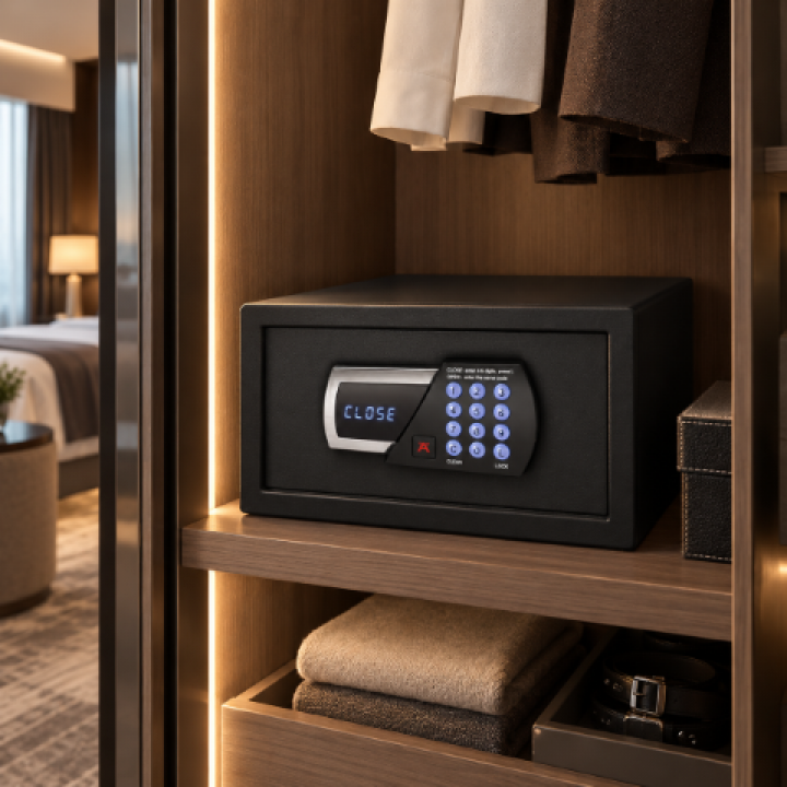 Hafele AUGUST Elektronik Otel Kasası 200 × 405 × 425 mm Siyah