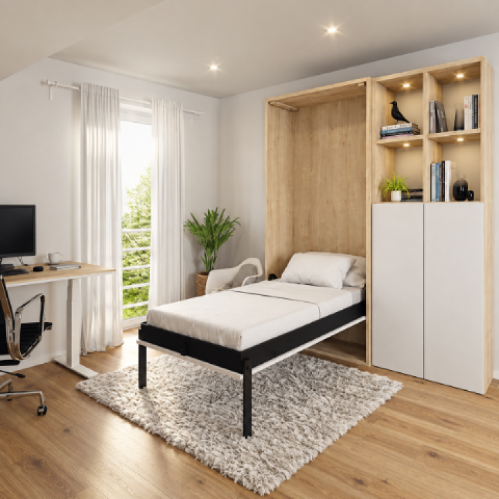 Hafele Teleletto Style Katlanır Yatak Donanımı 1600 × 2000 mm 300 kg Grafit