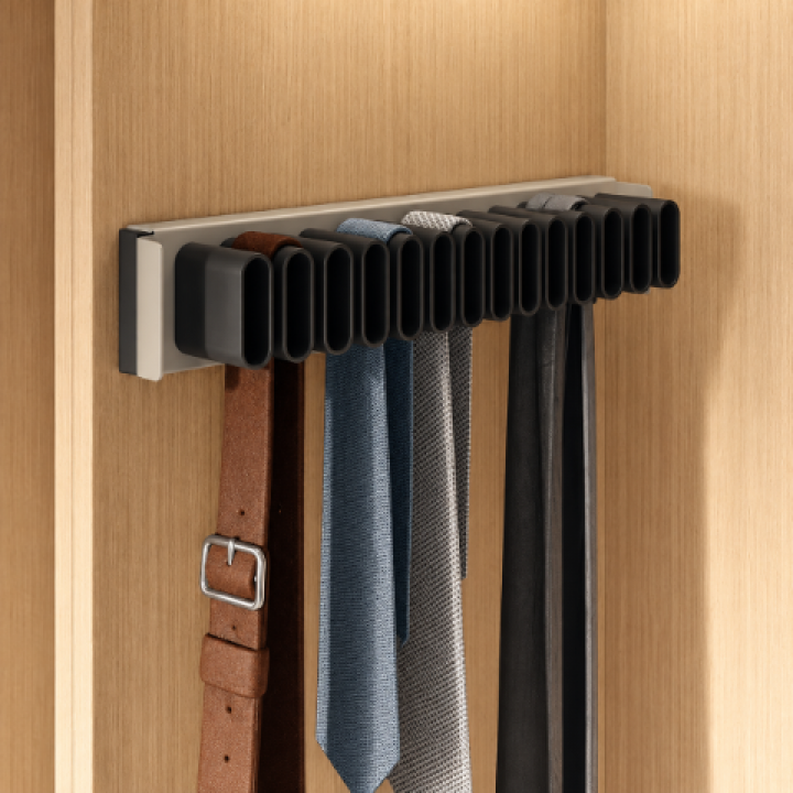 Hafele Kesseböhmer CONERO Kemer ve Kravat İçin Haznesiz Çekmeli Sistem 450 mm Siyah