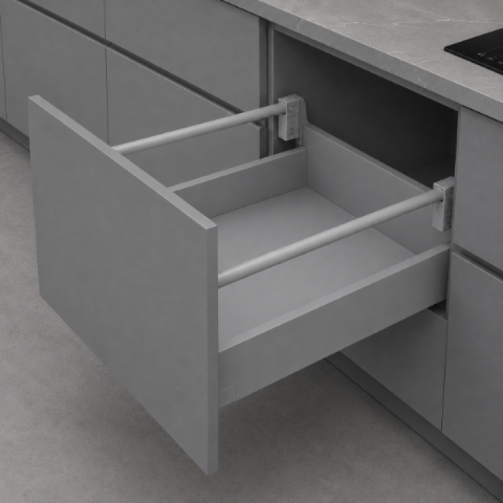 Hafele Matrix Box P Plus Yuvarlak Yatay Bordür 1200 mm Antrasit