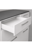 Hafele MINIMALIST Yavaşlatıcılı Tam Açılım Çekmece Sistemi H90 mm 500 mm Beyaz