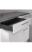 Hafele MINIMALIST Yavaşlatıcılı Tek Açılım Çekmece Sistemi H90 mm 400 mm Antrasit