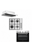 Hafele Eternal Ankastre Set 1 | 60 cm İnox Ankastre Fırın + 60 cm Gazlı Ocak + 60 cm Sürgülü Aspiratör