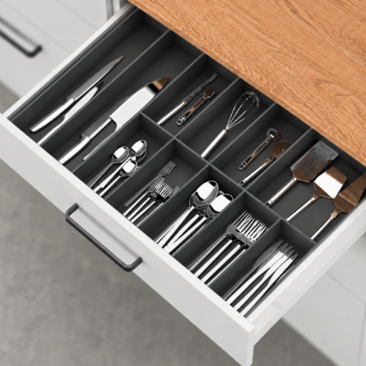 Hafele Matrix Extra DD Çekmece İçi Separatör 60 × 1100 mm Antrasit
