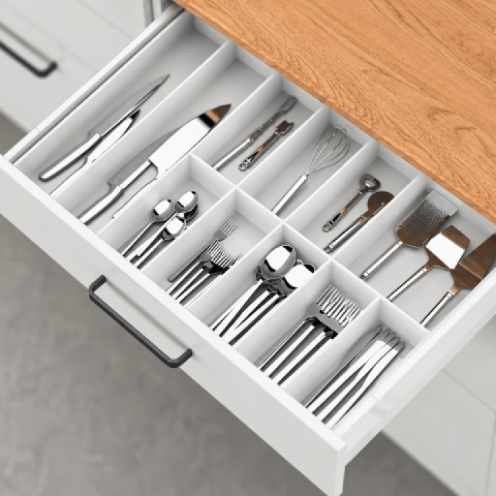 Hafele Matrix Extra DD Çekmece İçi Separatör 60 × 1100 mm Beyaz