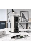 Hafele STEP II Bas-Aç Priz Sistemi 2 x Priz + 1 x USB-A + 1 x USB-C Mat Krom