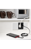 Hafele V-PAD Sürgülü Priz Sistemi 1 x Priz + 2 x USB-A Beyaz