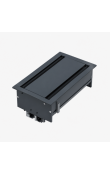 Hafele GOO DUAL Masaüstü Priz Sistemi 2 x Priz + 1 x UPS + 1 x CAT6 + 1 x CAT3 + 1 x USB-A + 1 x USB-C + 1 x HDMI Antrasit