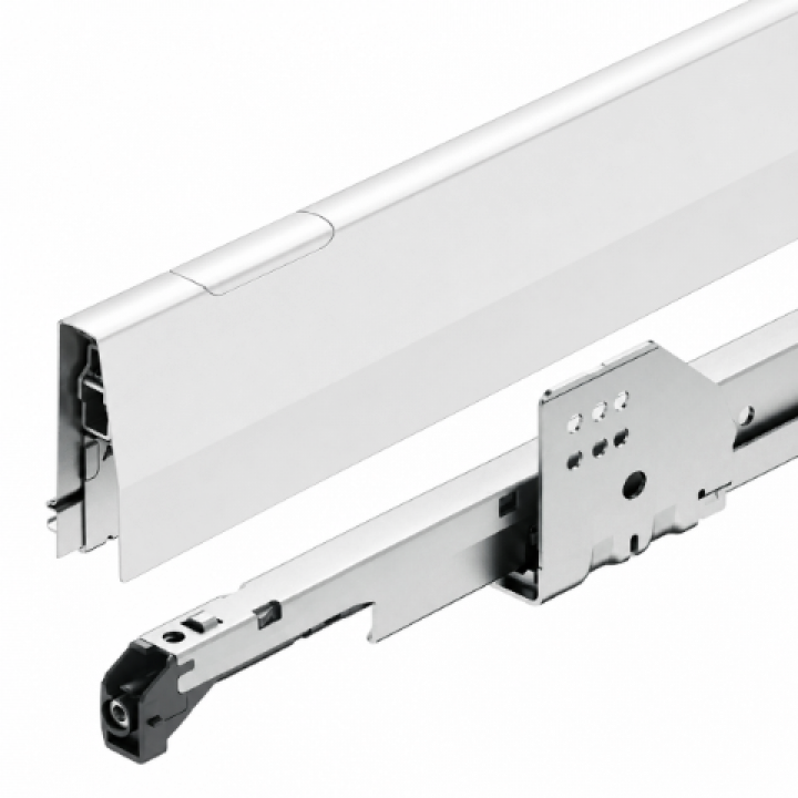 Hafele Matrix Box P Tam Açılım Raylı Kare Bordürlü Cam Ön Profilli İç Çekmece Seti Yavaşlatıcılı 350 mm Beyaz 600 mm Dolap Genişliği İçin