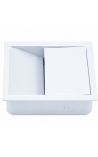 Hafele ACRO Kare Kablo Kapağı 85 x 85 mm Beyaz