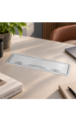 Hafele TOMBO Dikdörtgen Kablo Kapağı 262 x 119 mm Gri