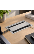 Hafele EXIT DUAL Dikdörtgen Kablo Kapağı 120 x 200 mm Mat Eloksal