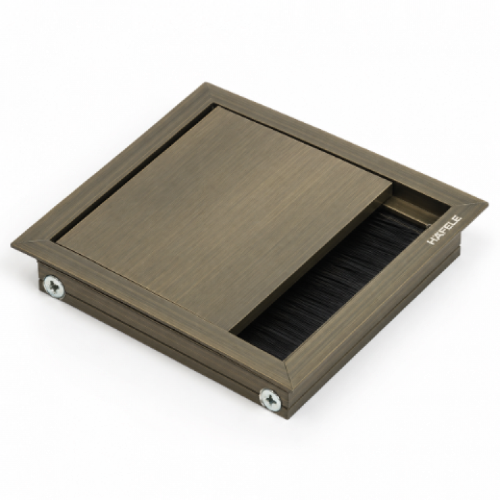 Hafele EXIT Kare Kablo Kapağı 100 x 100 mm Antik Bronz