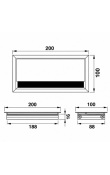 Hafele EXIT Dikdörtgen Kablo Kapağı 100 x 200 mm Mat Eloksal