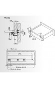 Hafele Matrix UM A25 Gizli Ray Tek Açılım Bas-Aç 300 mm