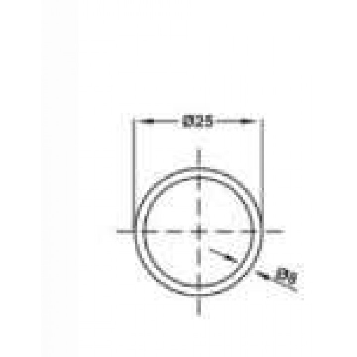 Hafele Yuvarlak Askı Borusu 25 mm 3 Metre Krom Parlak