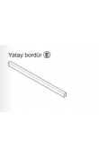 Hafele SLIM BOX Yatay Bordür 1000 mm Antrasit