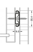 Hafele Accuride 2028 Bilyalı Ray Tek Açılım 57 kg 350 mm Paslanmaz Çelik