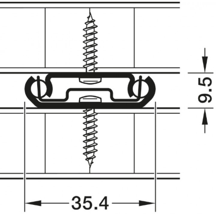 Hafele Accuride 2028 Bilyalı Ray Tek Açılım 57 kg 350 mm Paslanmaz Çelik