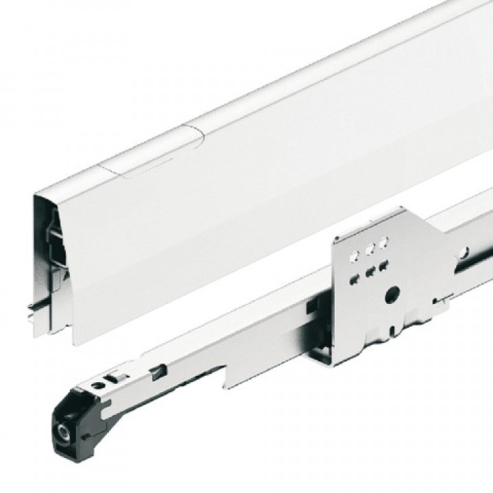 Hafele Matrix Box P Çift Yanaklı Çekmece Sistemi Bas-Aç Yavaşlatıcılı 450 mm Beyaz
