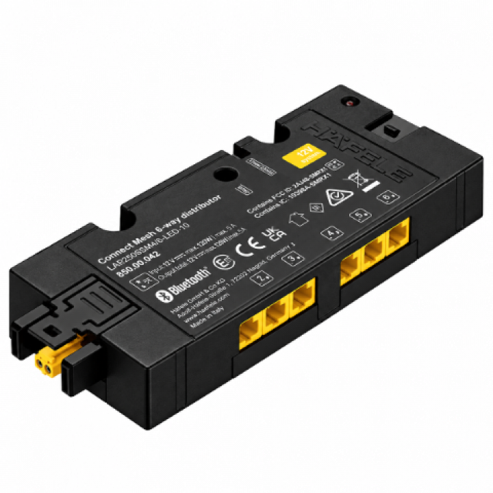Hafele Connect Mesh 6 Çıkışlı Dağıtıcı 12 V 60 W Siyah