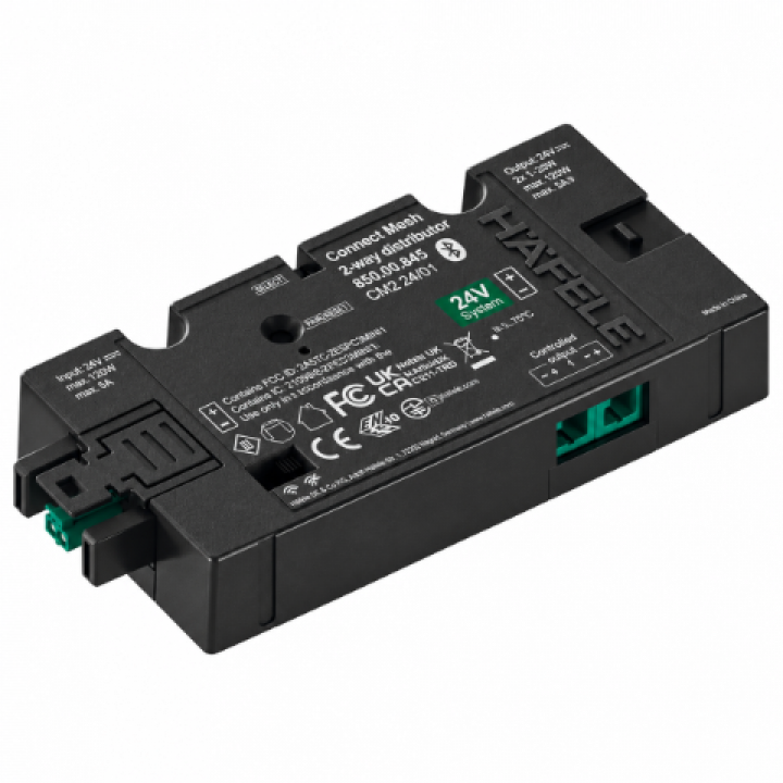 Häfele Connect Mesh 2 Çıkışlı Sensör Girişli Dağıtıcı 24 V 120 W Siyah