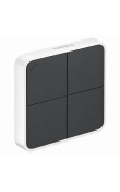 Hafele Connect Mesh 4 Düğmeli Duvar Anahtarı Bluetooth Siyah