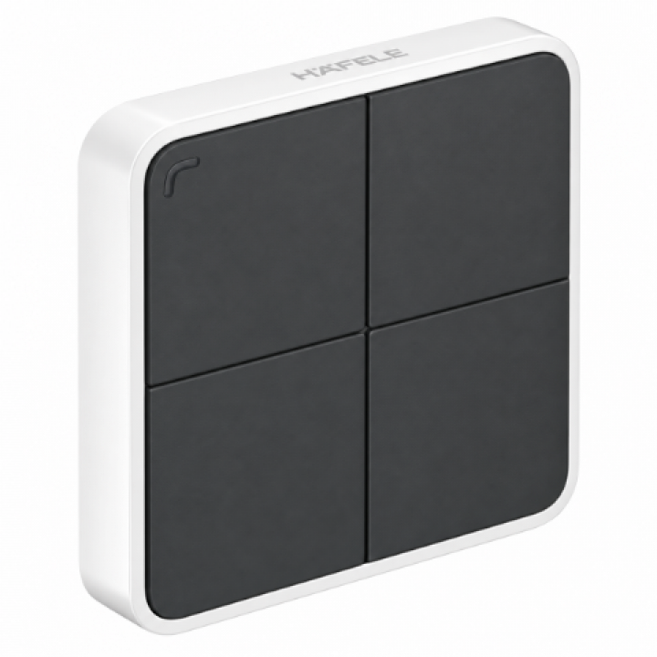 Hafele Connect Mesh 4 Düğmeli Duvar Anahtarı Bluetooth Siyah