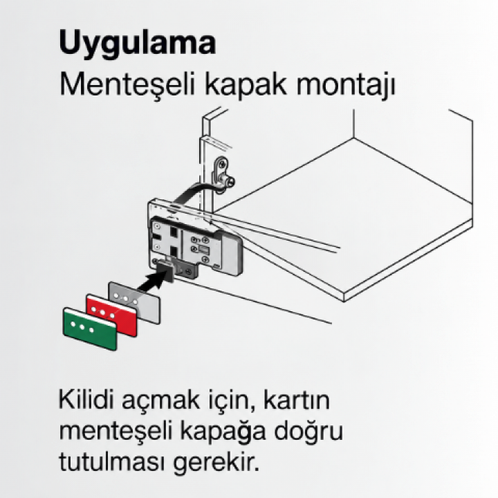 Hafele Dialock EFL 30 Pilli Elektronik Mobilya Kilidi Siyah
