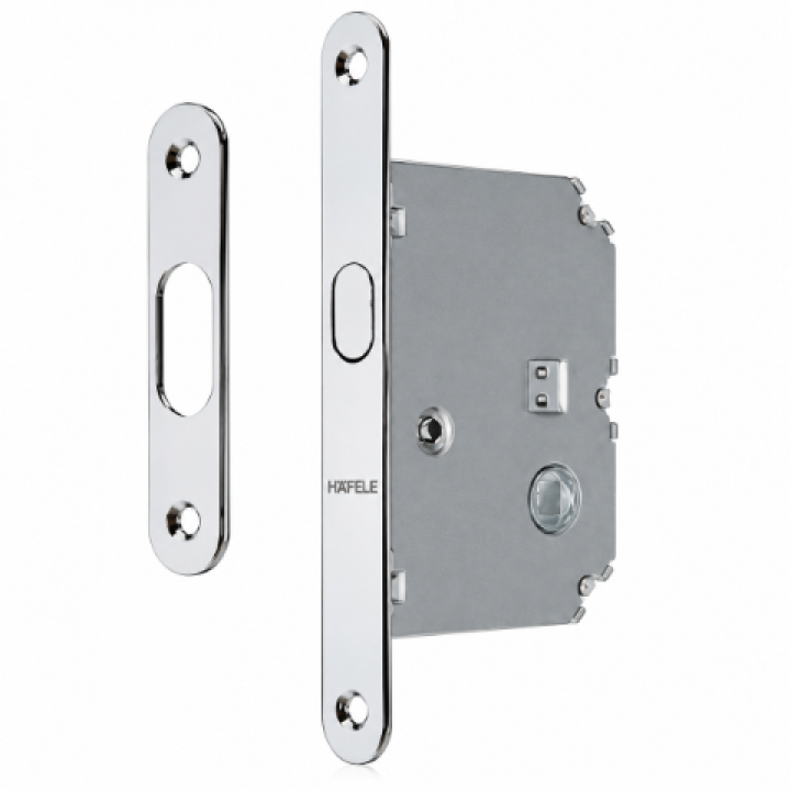 Hafele H50.04 Kayar Kapı Kilidi WC (Banyo Tipi) 50/16 mm Krom Parlak