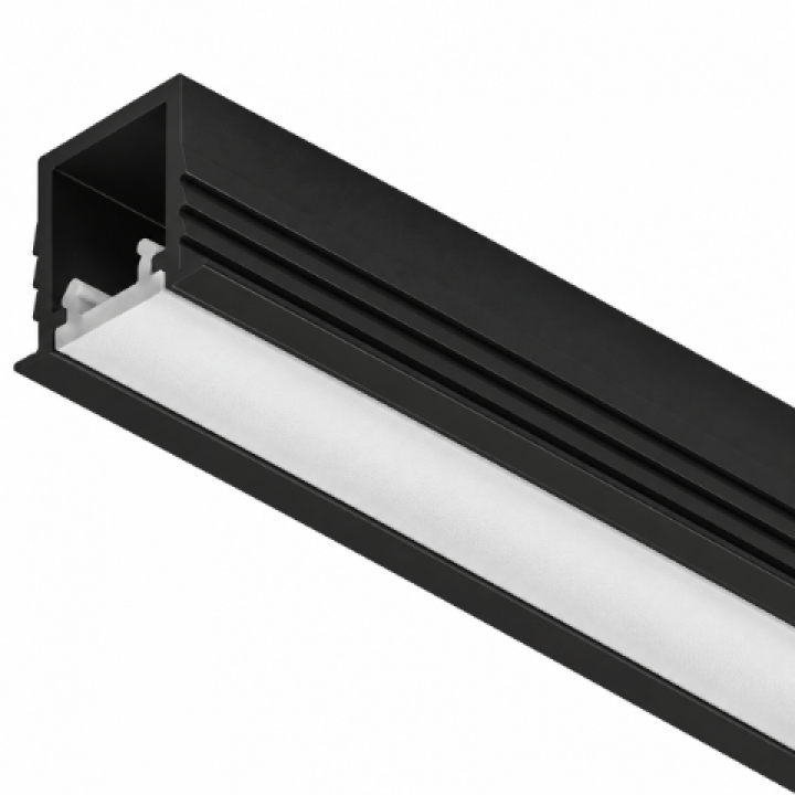 Hafele 1104 Gömme LED Aydınlatma Profili 2500 mm Alüminyum Siyah