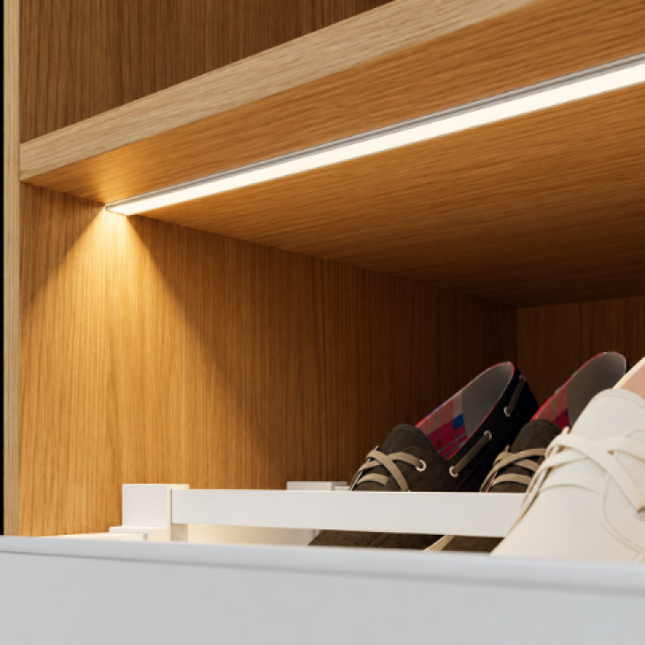 Hafele 1103 Gömme LED Aydınlatma Profili 2500 mm Alüminyum Eloksal