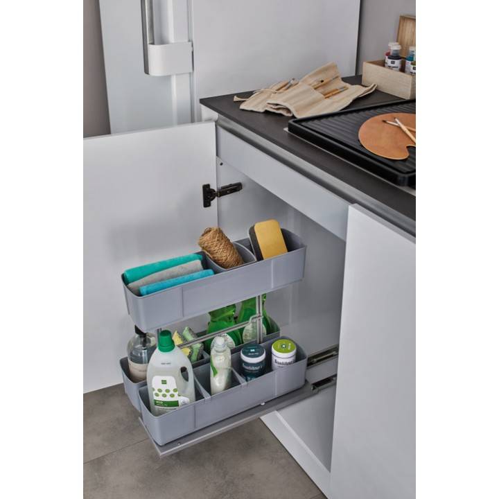 Hafele Cleaningagent Temizlik Malzemesi Sepeti Gümüş Gri 350mm 