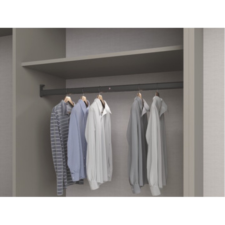 Hafele Dress Lıne Led Işıklı Askı Borusu Pilli, Hareket Sensörlü Mat Siyah 4000 K 562 mm