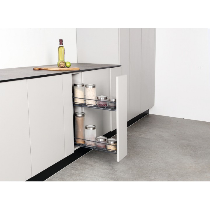 Hafele Nesta Plus Şişelik 200 mm  Sağ Antrasit Renk 