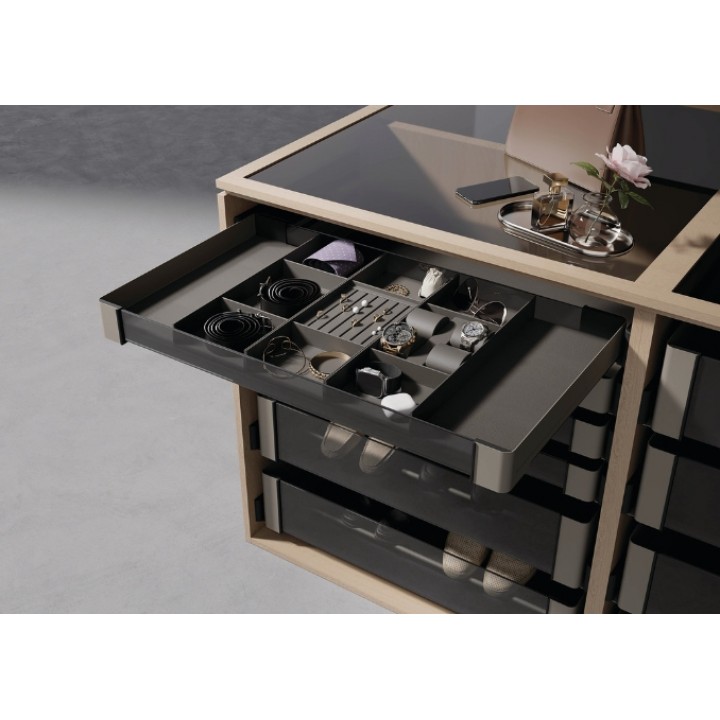 Hafele Kesseböhmer CONERO Kemerlik Depolama Tepsisi 154 × 422 × 43 mm Vizon