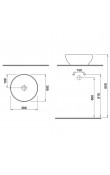 Hafele Lotus R Tezgah Üstü Çanak Banyo Lavabosu Parlak Beyaz 380x140 mm