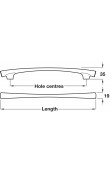 Hafele Arco Akslı Kulp 224 mm Mat Siyah