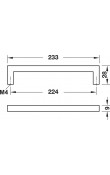 Hafele Strap Kulp 224 mm Paslanmaz Çelik