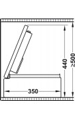 Hafele UNI Elektronik Otel Kasası 127 × 400 × 350 mm Siyah