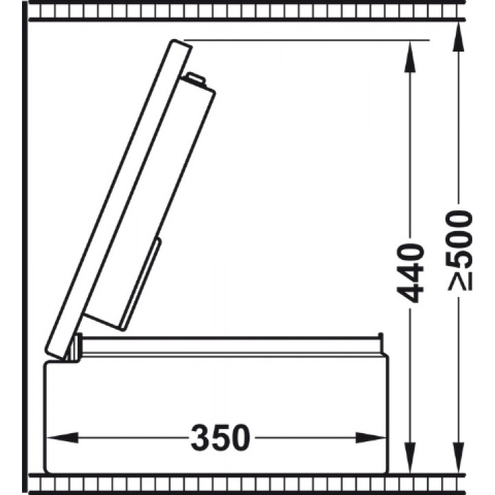 Hafele UNI Elektronik Otel Kasası 127 × 400 × 350 mm Siyah