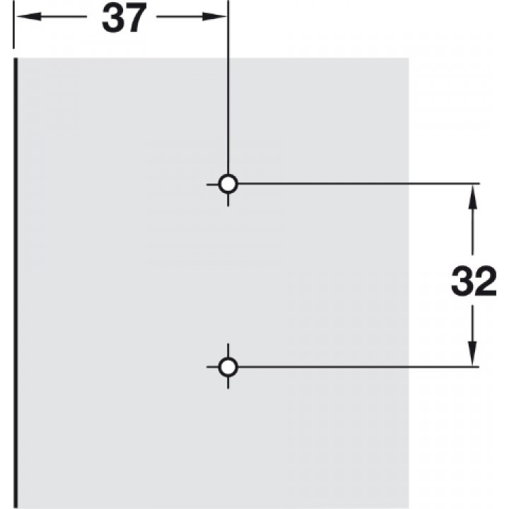 Hafele Metalla 510 A H Tipi Sürerek Montaj Menteşe Tabanı, 0 mm, Nikel