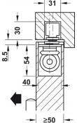 Hafele GEZE BOXER-E Gizli Kapı Kapatıcı Seti Elektromekanik Sabitlemeli EN3-6 Gümüş