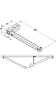 Hafele Kapı Sıralama Mekanizması 280 mm Mat Paslanmaz Çelik