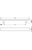 Hafele Deco H2115 Akslı Kulp 320 mm Paslanmaz Çelik
