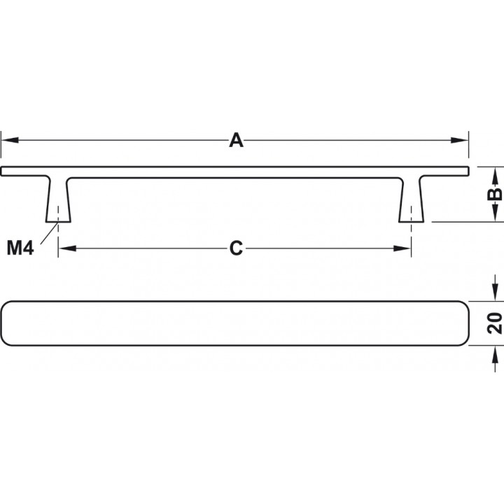 Hafele Deco H2115 Akslı Kulp 320 mm Paslanmaz Çelik